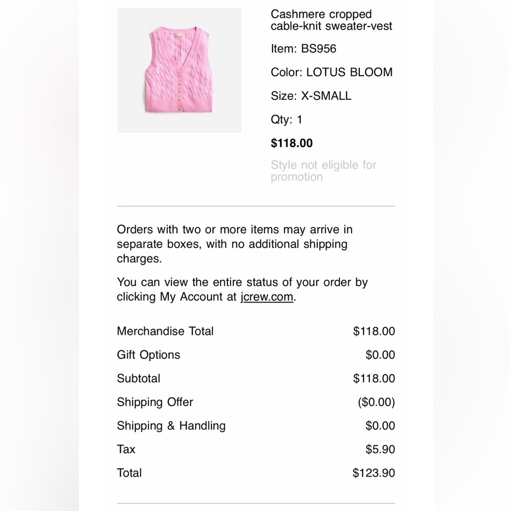 J Crew Cashmere cropped cable-knit sweater-vest - Picture 4 of 5